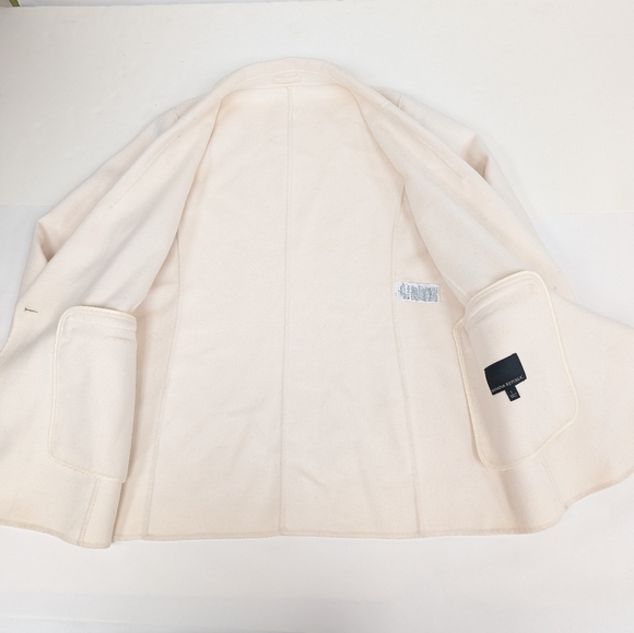 Banana Republic Cream Unlined Wool Blend Blazer Jacket Large - Picture 6 of 7
